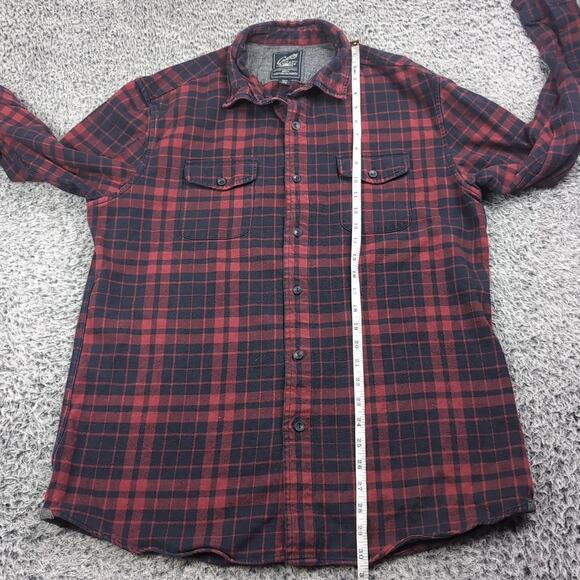 Grayers Shirt Men Large Red Blue Heritage Flannel Long Sleeve Button Up Casual - Picture 4 of 6